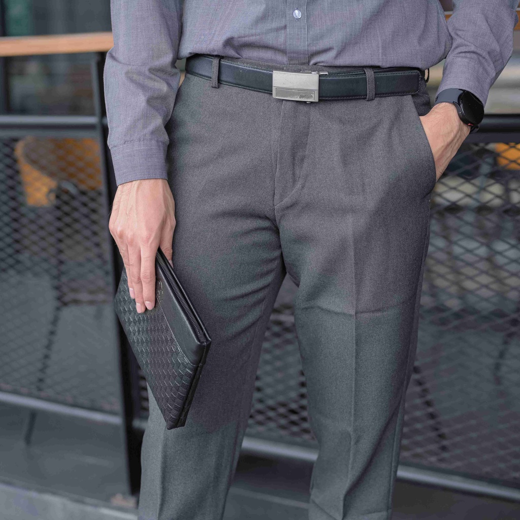 ZUITER - Dark Grey Basic Pants | Celana Bahan kerja pria