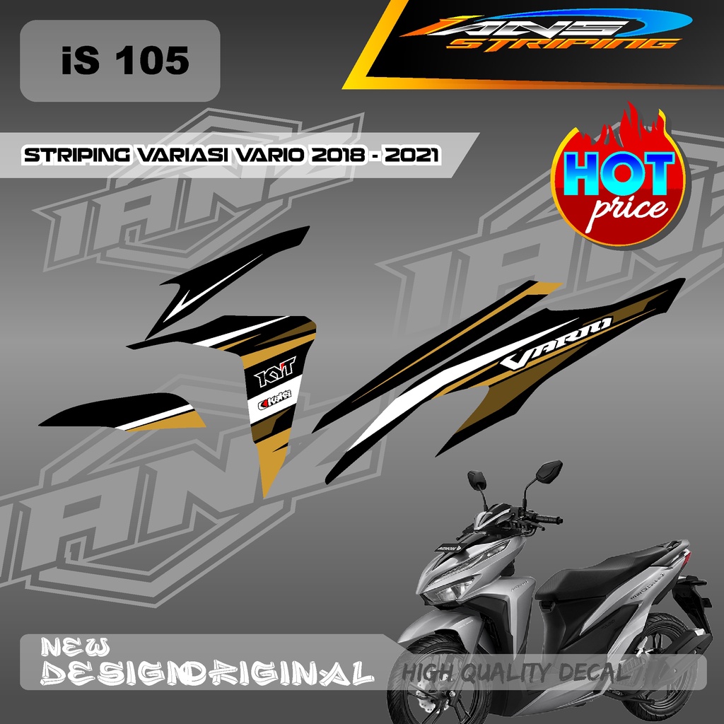 NEW DECAL STRIPING VARIO Led Vario 150 MOTIF RAOADRACE HOLOGRAM / NON HOLOGRAM IS105