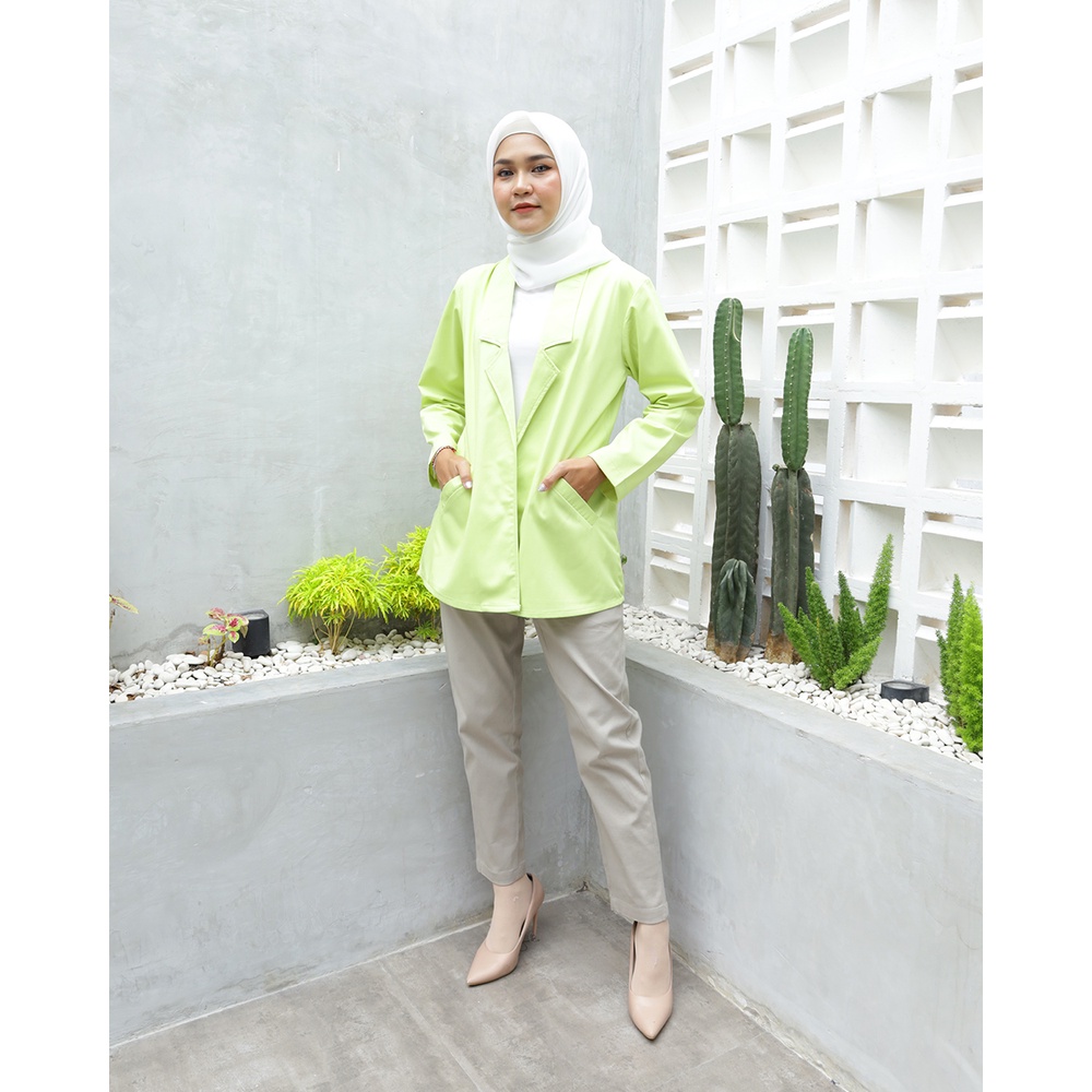 BUNA Basic Blazer -Pakaian Wanita Terbaru by Hijab Mamah icis