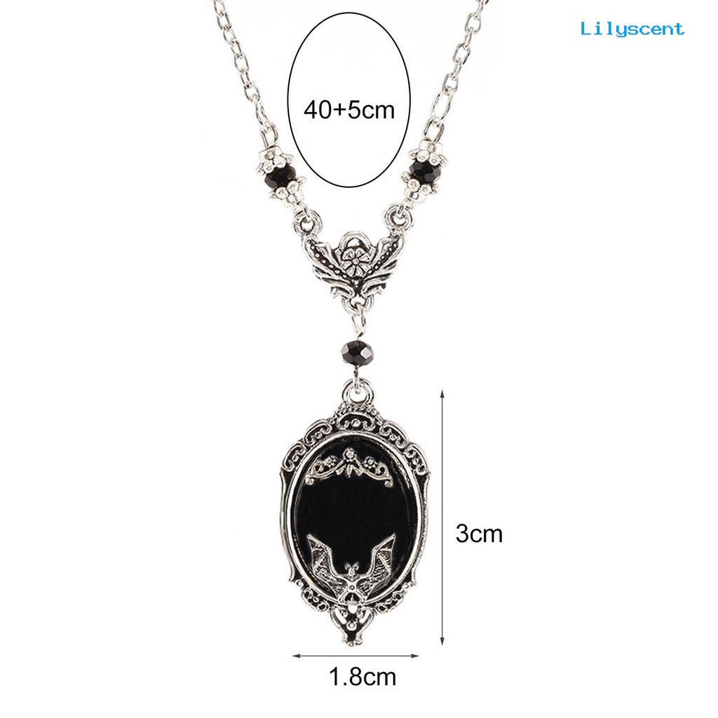 Ls Kalung Liontin Vintage Indah Gothic Halloween Kalung Kelelawar Untuk Pesta