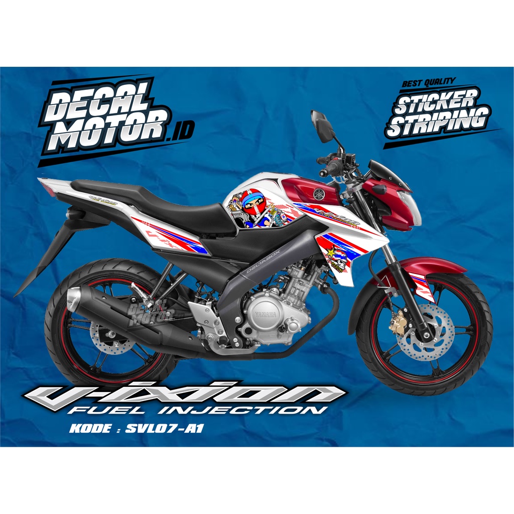 Sticker striping hologram lis body motor yamaha vixion/aksesoris motor keren vixion lightning 2013 v