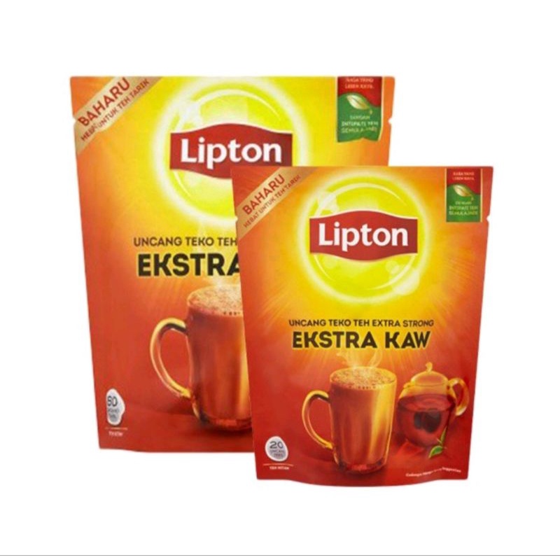 

Lipton Ekstra Kaw uncang teh celup cocok utk teh tarik.