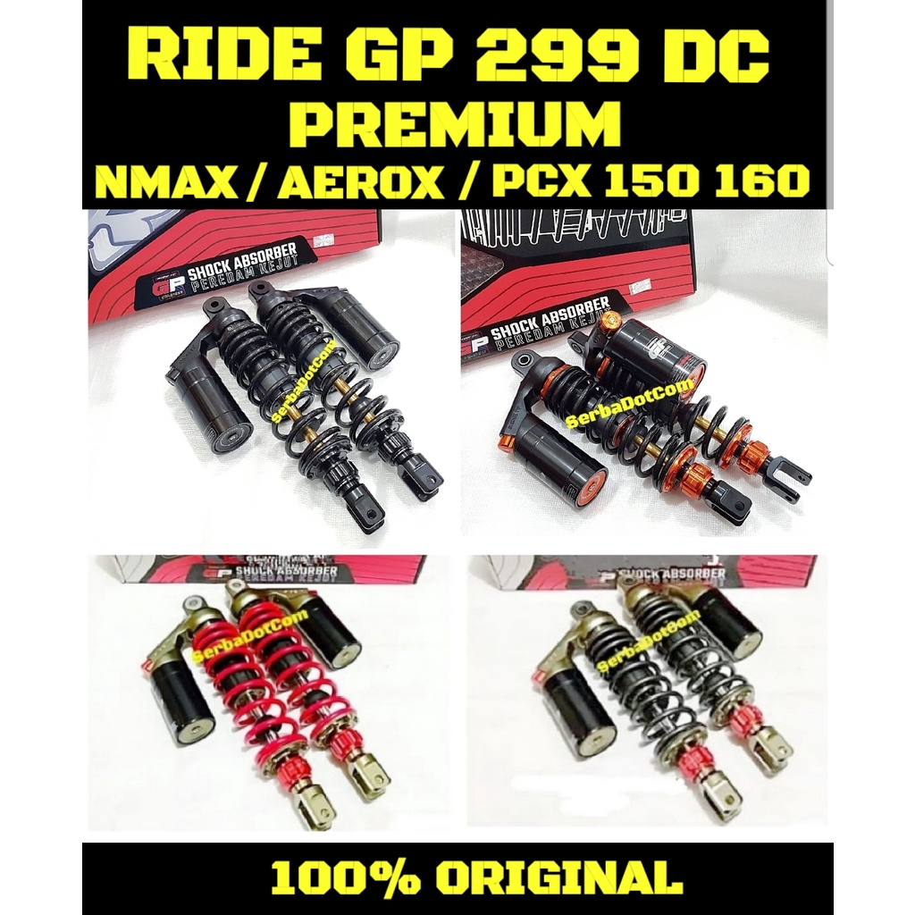 SHOCK RIDE IT NMAX AEROX NEW OLD PCX 150 160 GP PREMIUM GP299 DC GP 299DC 299 DC DOUBLE KLIK ORIGINA