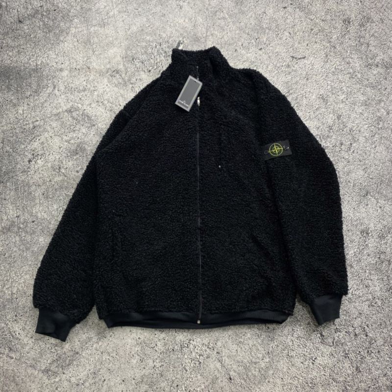 JACKET ZIPPER SHERPA BULU S.I FULLBLACK AUTHENTIC PREMIUM