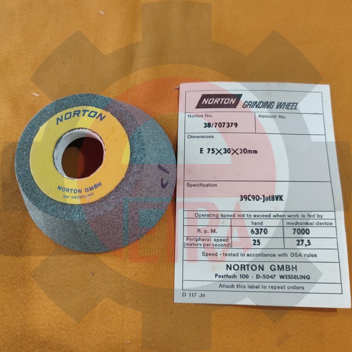 Batu Gerinda Norton Mangkok 3inch Lubang 20mm 39C90-JOT8VK