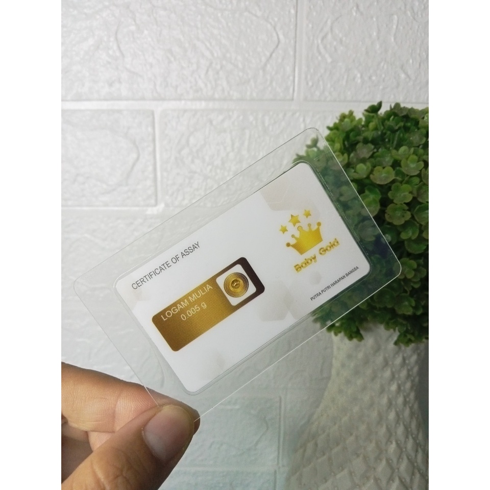 Baby Gold 0.005 gram Reguler Series Logam Mulia 24Karat Termurah Asli