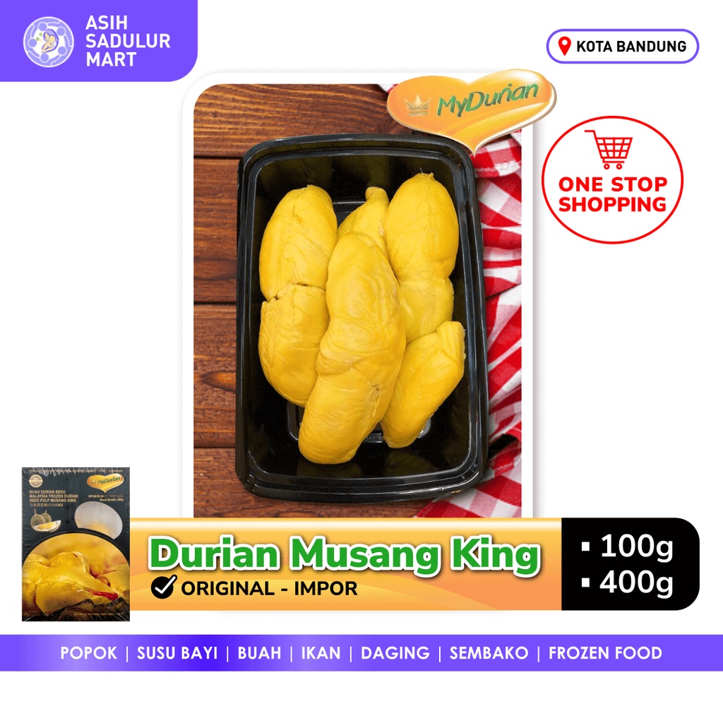 Durian Musang King Original (Impor) 400gr Asli Malaysia Promo Murah | Asih Sadulur Mart