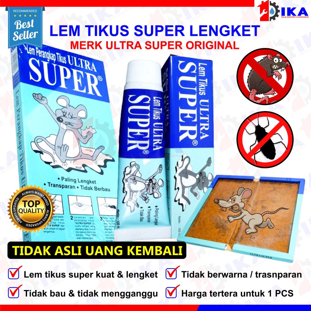 LEM TIKUS ULTRA ORIGINAL 100% (PALSU UANG KEMBALI) PEREKAT RACUN SERANGGA NEMPEL KUAT ASLI