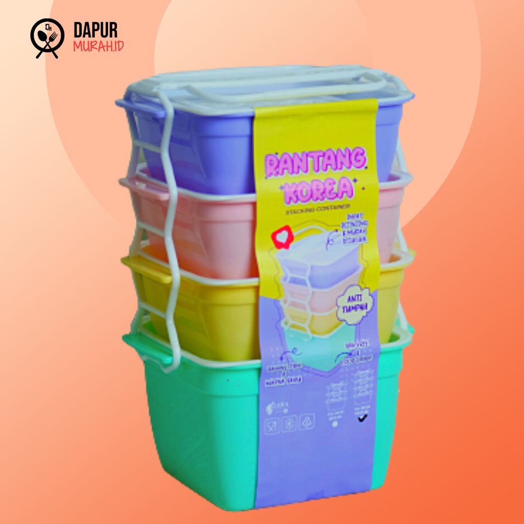 DM -  Rantang Lunch Box Kotak Wadah Makan Makanan Korea Susun 4 YP Tempat Penyimpanan Makanan