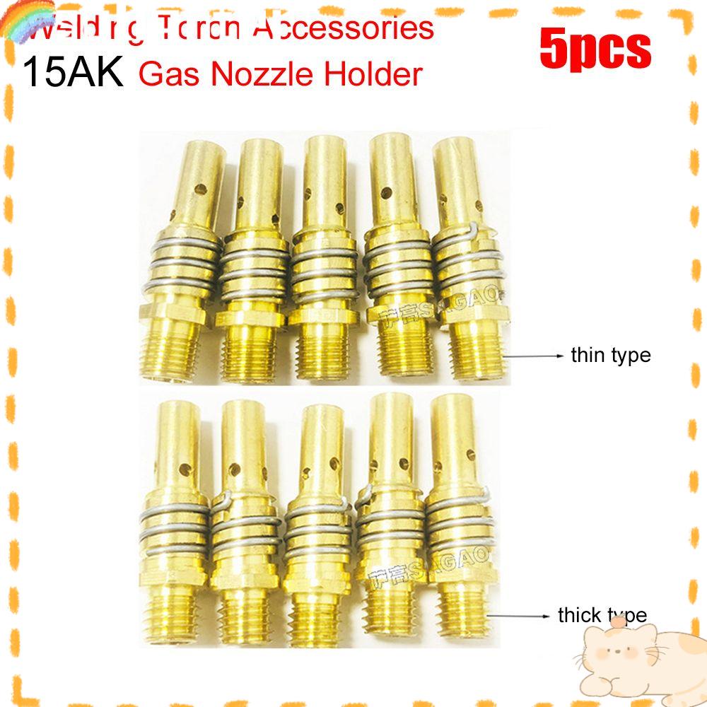 Solighter 5pcs Gas Nozzle Holder Perlengkapan Solder Welder Aksesori MB15AK Perakitan Batang Sambung