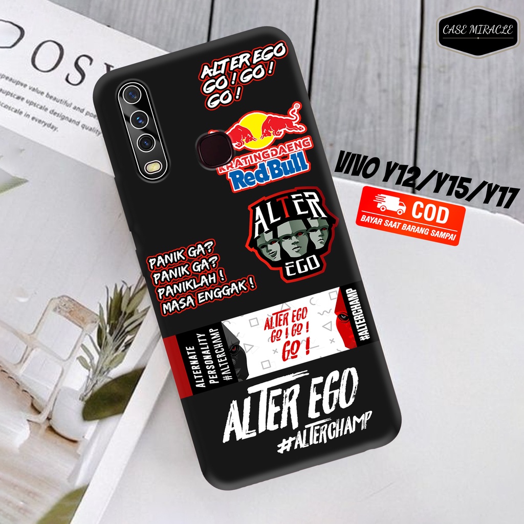 CM Case VIVO Y12 Y15 Y17 Y12i Y11  Softcase Lentur Warna Hitam Macaron Protector Lensa Kamera Kaca  