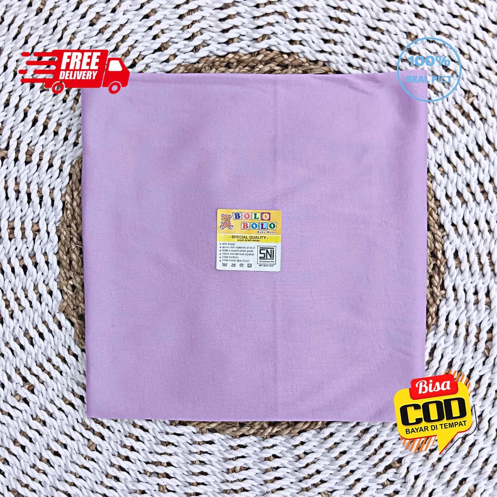 SALE 7.7 - 3 PCS Bedong Bayi Lilac Pernel Bayi ukuran 90x110cm Bolo-Bolo Serian LILAC