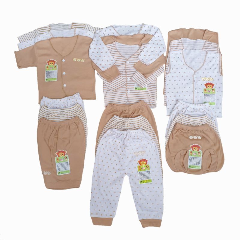 (18 Pcs) Baju Bayi Celana Bayi SNI Paket Perlengkapan Bayi Newborn E77 | Setelan Paket Lengkap Pakaian Bayi Baru lahir