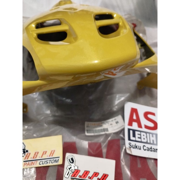 cover body tameng depan dasi depan yamaha mio sporty warna kuning 5tl 5TL original nos 204 2005