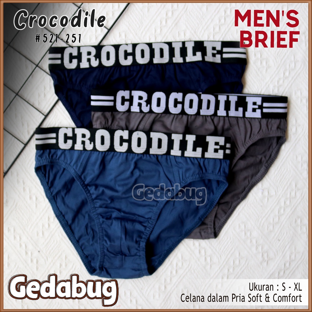 CD CROCODILE 521 - 251 | Celana Dalam pria Karet Boxer Original | Terbaru Gedabug