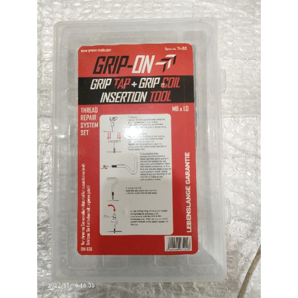 RECOIL SET M6x 1 BAUT 10 MM GRIP ON HELICOIL SET BAUT 10 GRIP ON