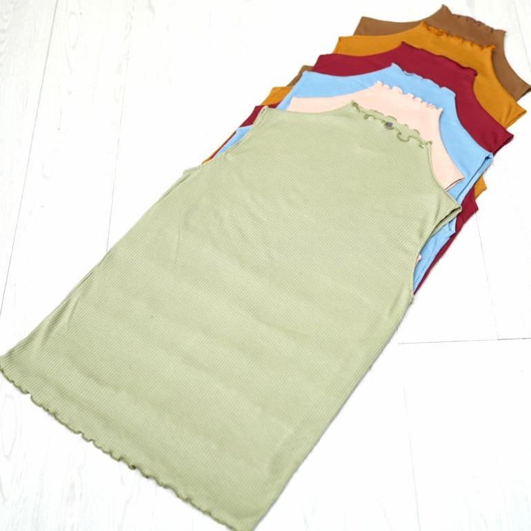 Inner Dewi Bahan RIb Turtleneck Tanpa Lengan