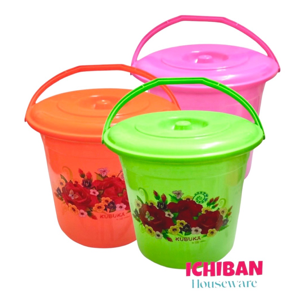 Timba Air 6.5 Gln Tebal / Ember Plastik Besar Jumbo Tutup/Timba Air Gagang