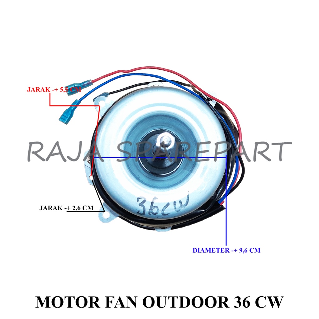 Motor Fan Outdoor AC 36Watt CW (Putaran AS kearah Kanan - Searah Jarum Jam)