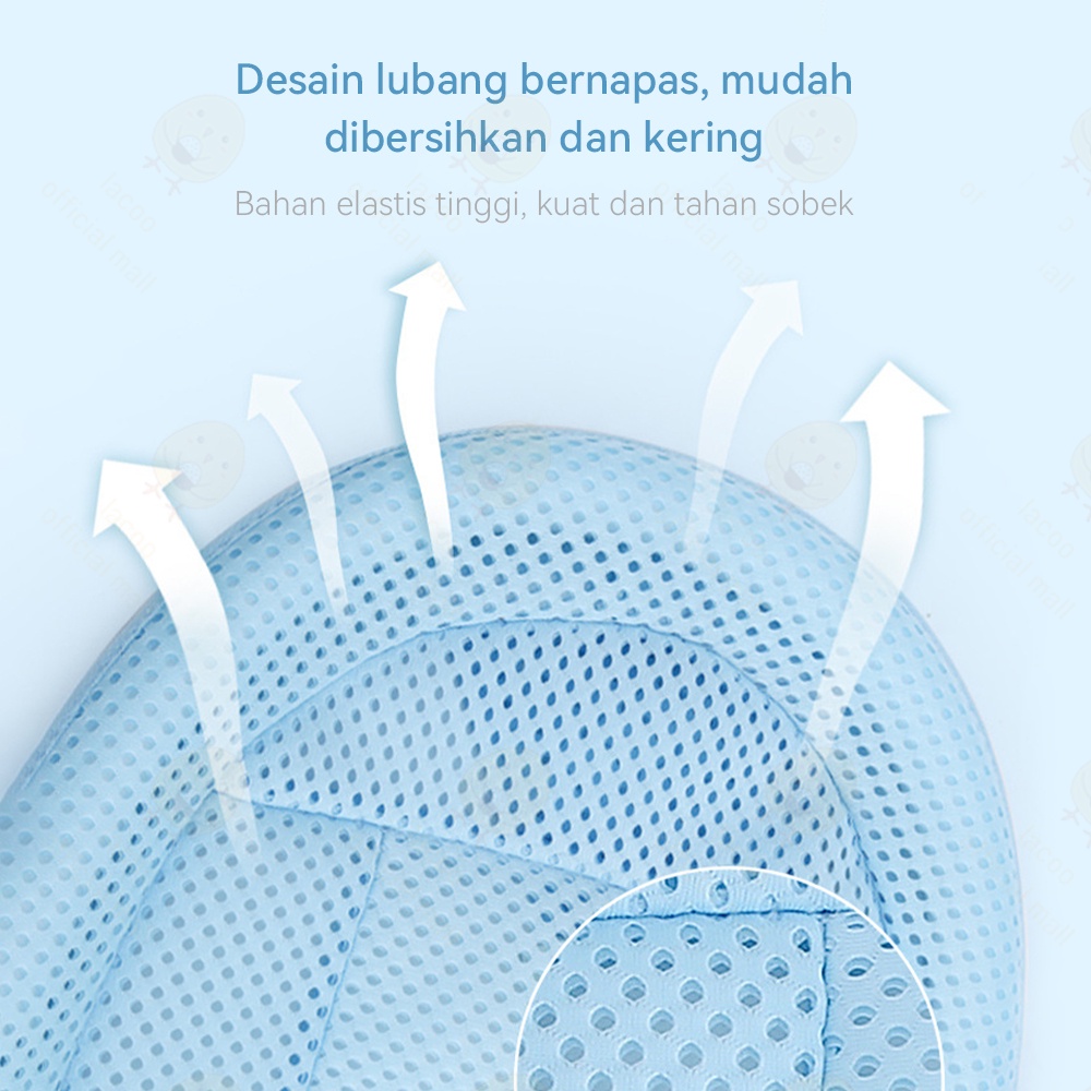 Lacoo Jaring mandi bayi anti slip Baby bath helper anti tenggelam Alat untuk memandikan bayi Jaring bak mandi bayi