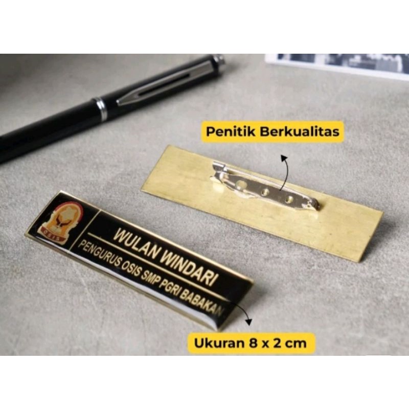

PAPAN NAMA KUNING RESIN PENITIK / NAME TAG/ AKSESORIS/ PIN