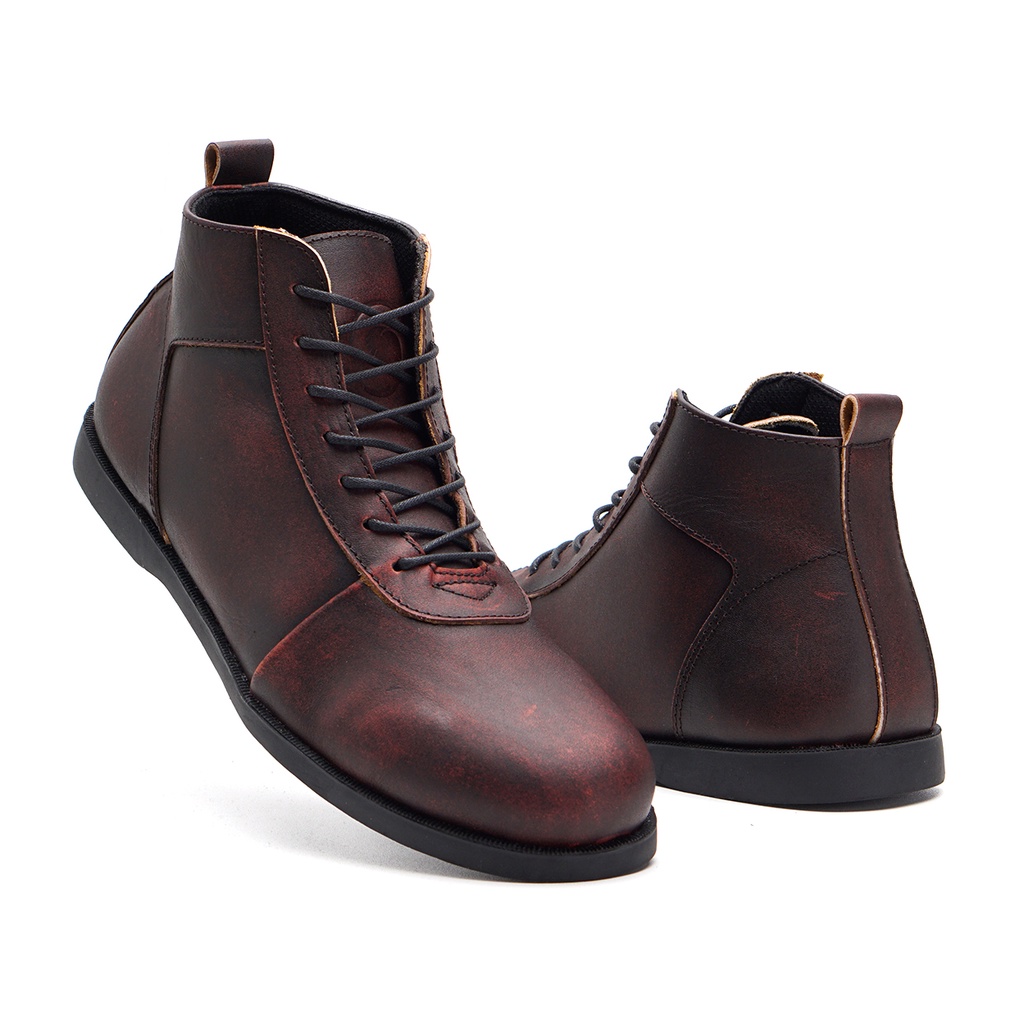 SVEND 0.1 MAROON (KULIT ASLI) |ManNeedMe x Greata| Sepatu Boots Pria Boot Casual Shoes Traveling / Touring ORI