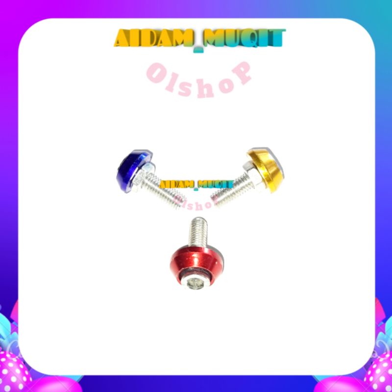 4 PCS BAUT PLAT NOMOR MOTOR MOBIL BAUT PENGENCANG PLAT NOMOR MOTOR BAUT VARIASI PLAT NOMOR KUNCI L5