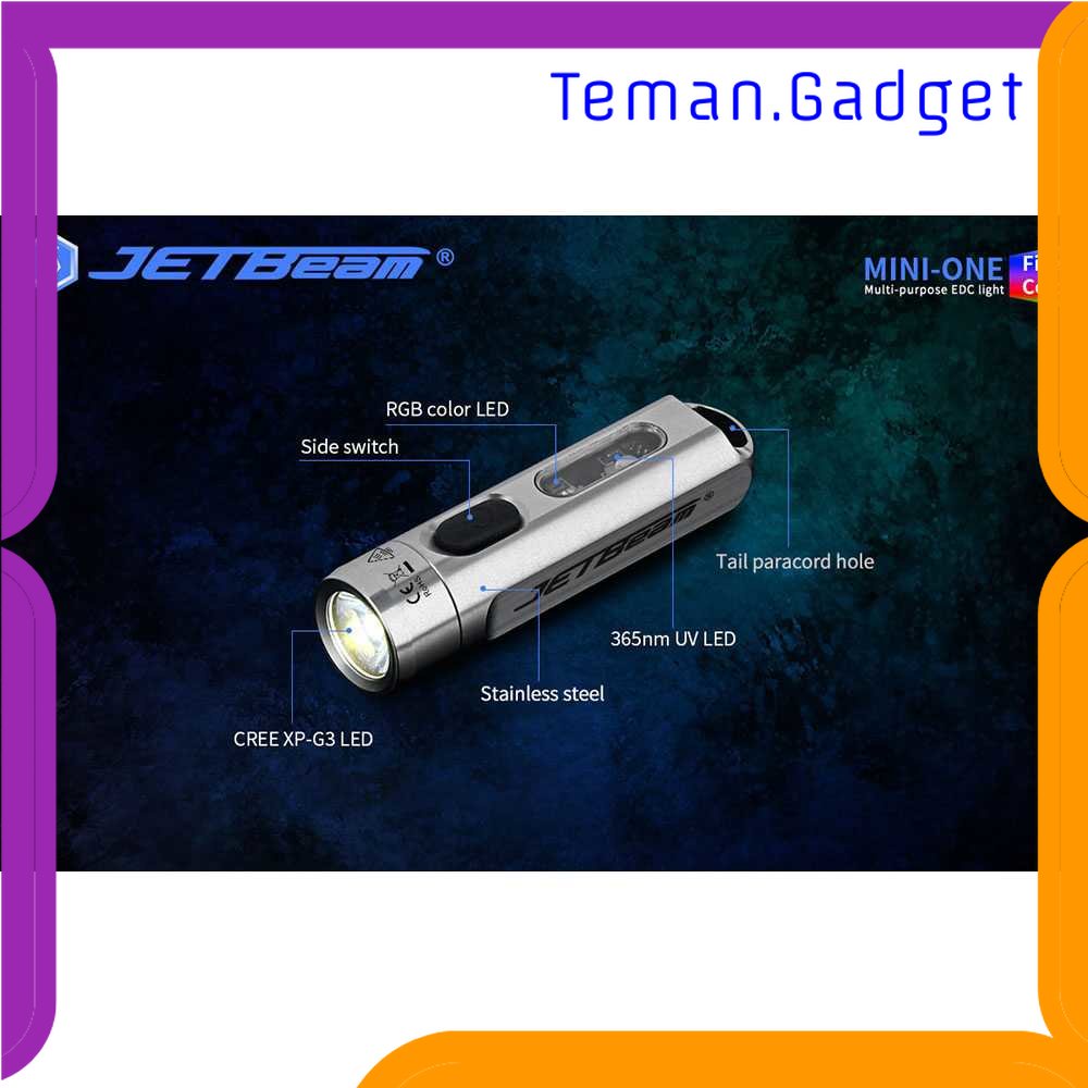 TG-SNT JETBeam Mini One Senter LED  XP-G3 500 Lumens with RGB + UV Light