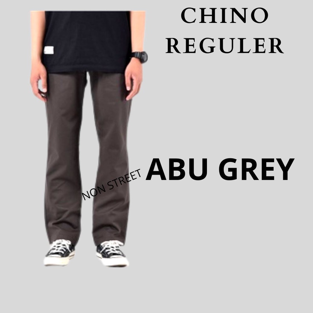 Celana Chino Reguler Panjang Pria Non Street Tidak Melar Celana Cinos Standar