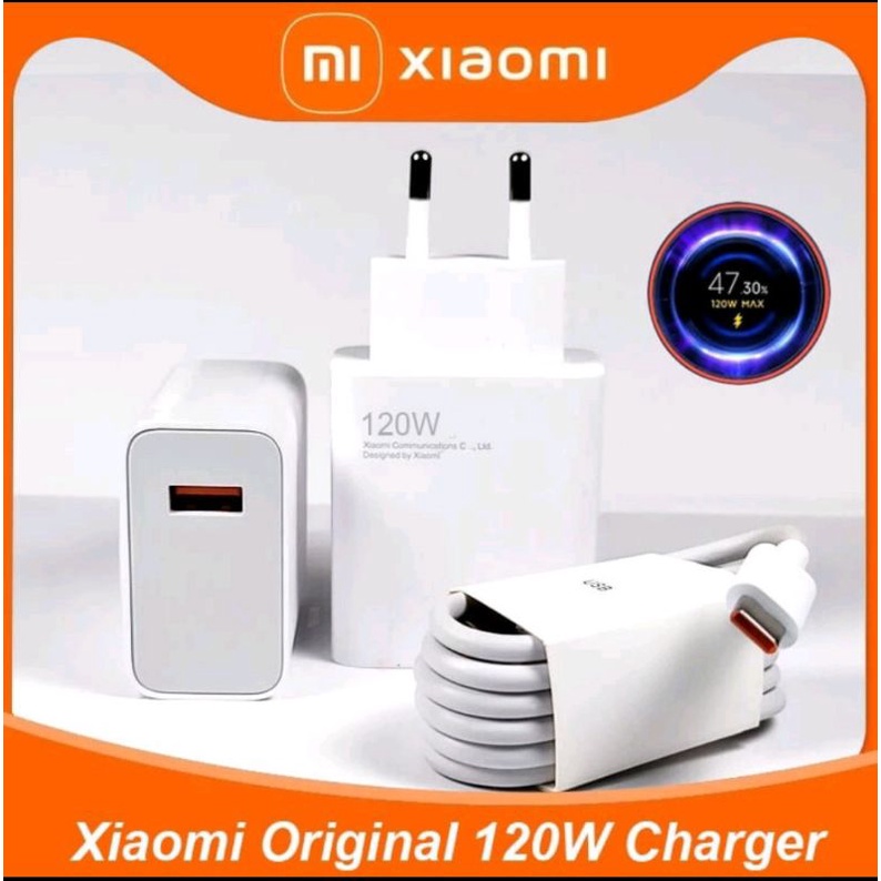 Hypercharge Charger Xiaomi 120Watt Hyper Tubrocharge cas Charger Xiaomi Turbo 120W Pengisi Daya Cepat Original 100% Charger Xiaomi MI 12 12S Pro POCO F4 GT Redmi Note 11 Pro +