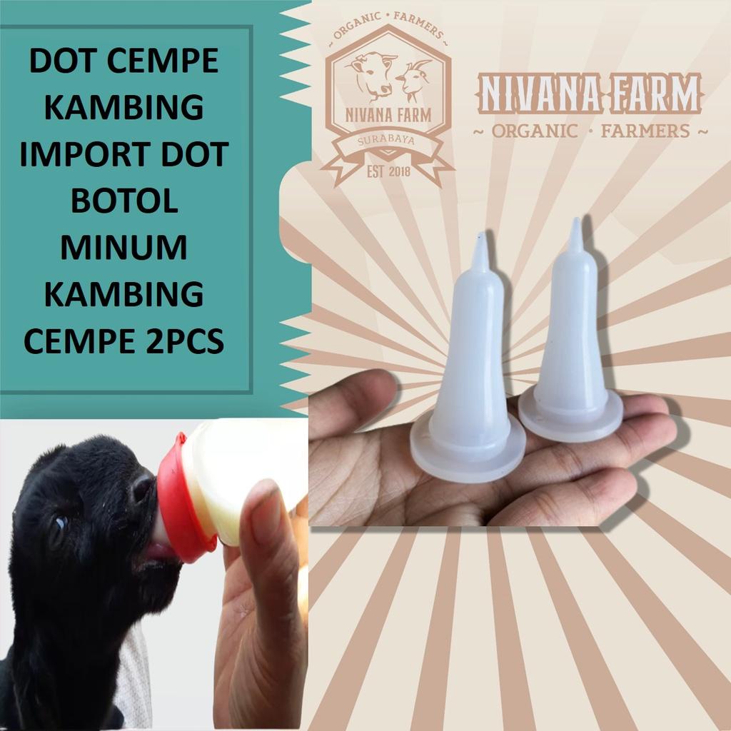 Dot Cempe Silikon Kambing Import Dot Botol Minum Kambing Cempe 2Pcs Berkualitas