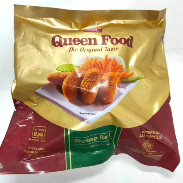 

Queen Food Shrimp Roll 340gr Instant Sameday Ready Poris