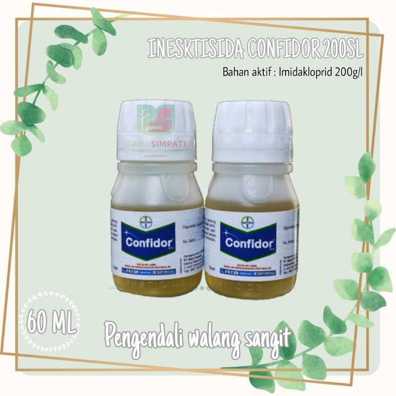 CONFIDOR 200 SL 60 ML KEMASAN PABRIK INSEKTISIDA CAIR HAMA WERENG