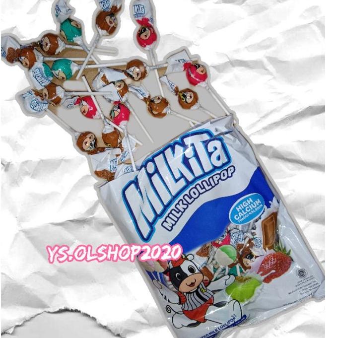 

Baru ★★ Permen Milkita 300 gram Lollipop isi 50 pcs rasa strawberry melon dan coklat ☒