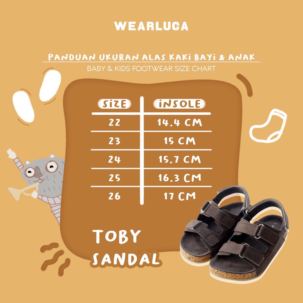 WEARLUCA - TOBY Sepatu Sandal Anak Unisex