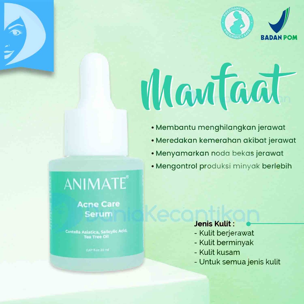 Animate Whitening Face Serum Dark Spot Rich Nutrition 24K Gold Vitamin C + Collagen Serum Wajah BPOM Acne serum Animate