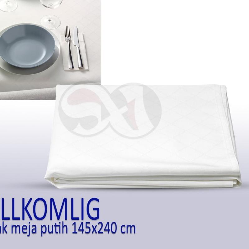 Depan1 Taplak meja putih / taplak pelindung meja 145x240 cm