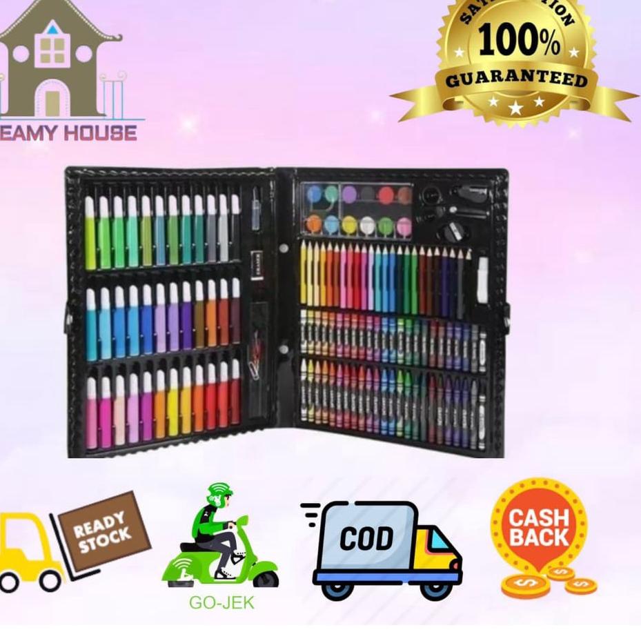 

Limited ル ⭐Dreamyhouse⭐150PCS Crayon Set Pensil Warna dan Alat Gambar / Alat Tulis & Lukis Menggambar Melukis