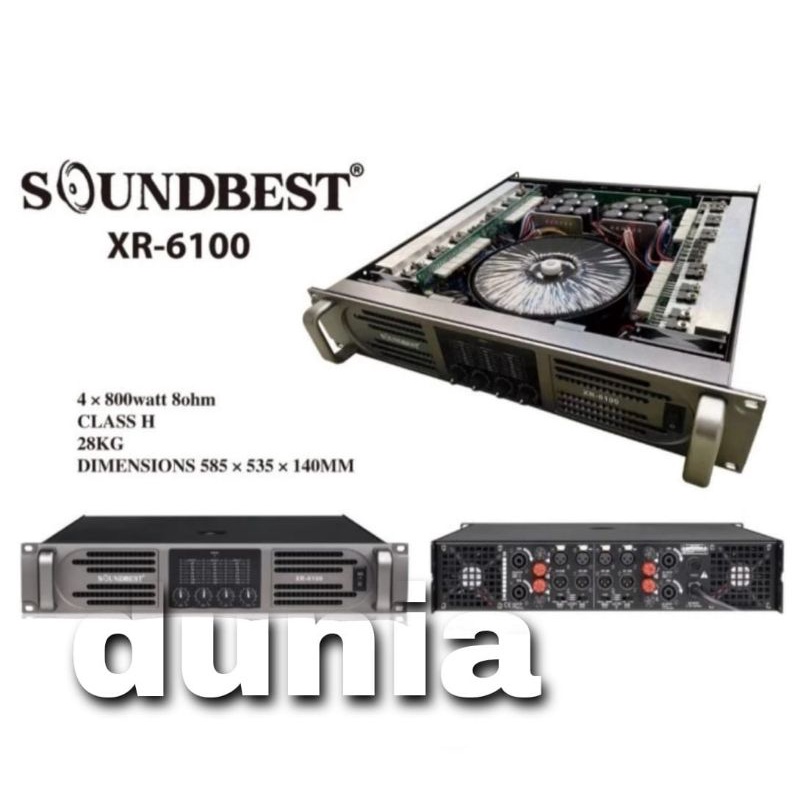 Power Soundbest XR 6100 Original Amplifier 4 Channel Class H