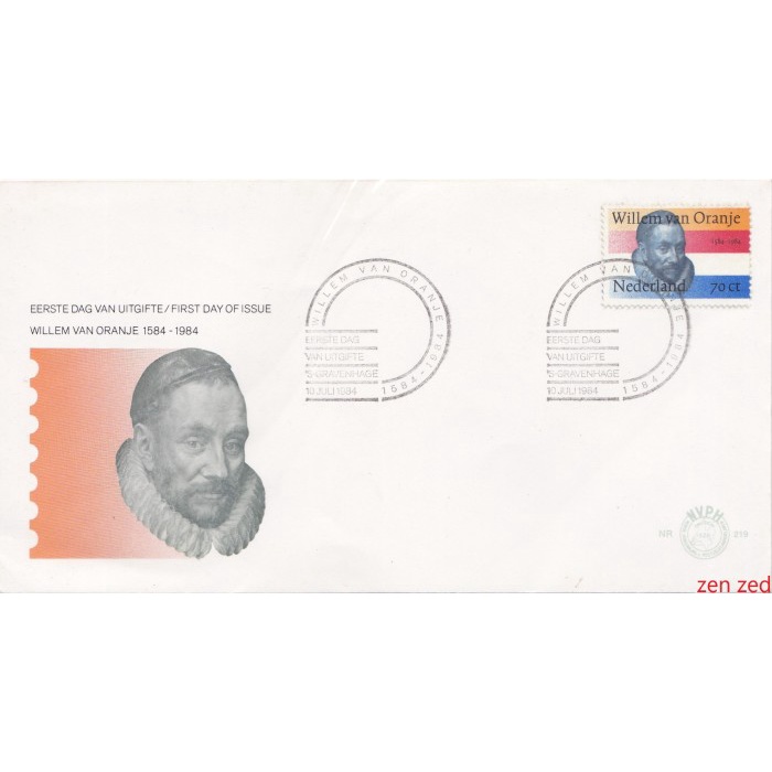 

A856 Prangko Belanda FDC 1984 William I, Prince of Orange 1 Pcs
