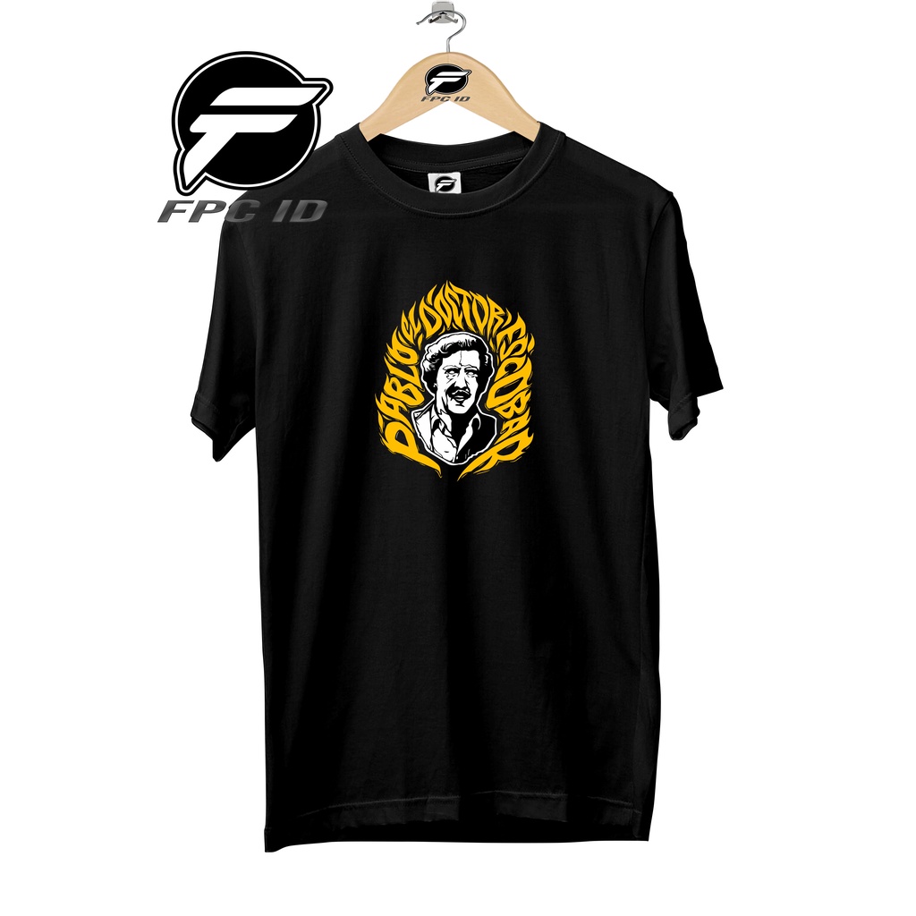 Kaos Distro Pablo Escobar Cotton Combed 30s Pakaian Jumbo Pilihan Favorit