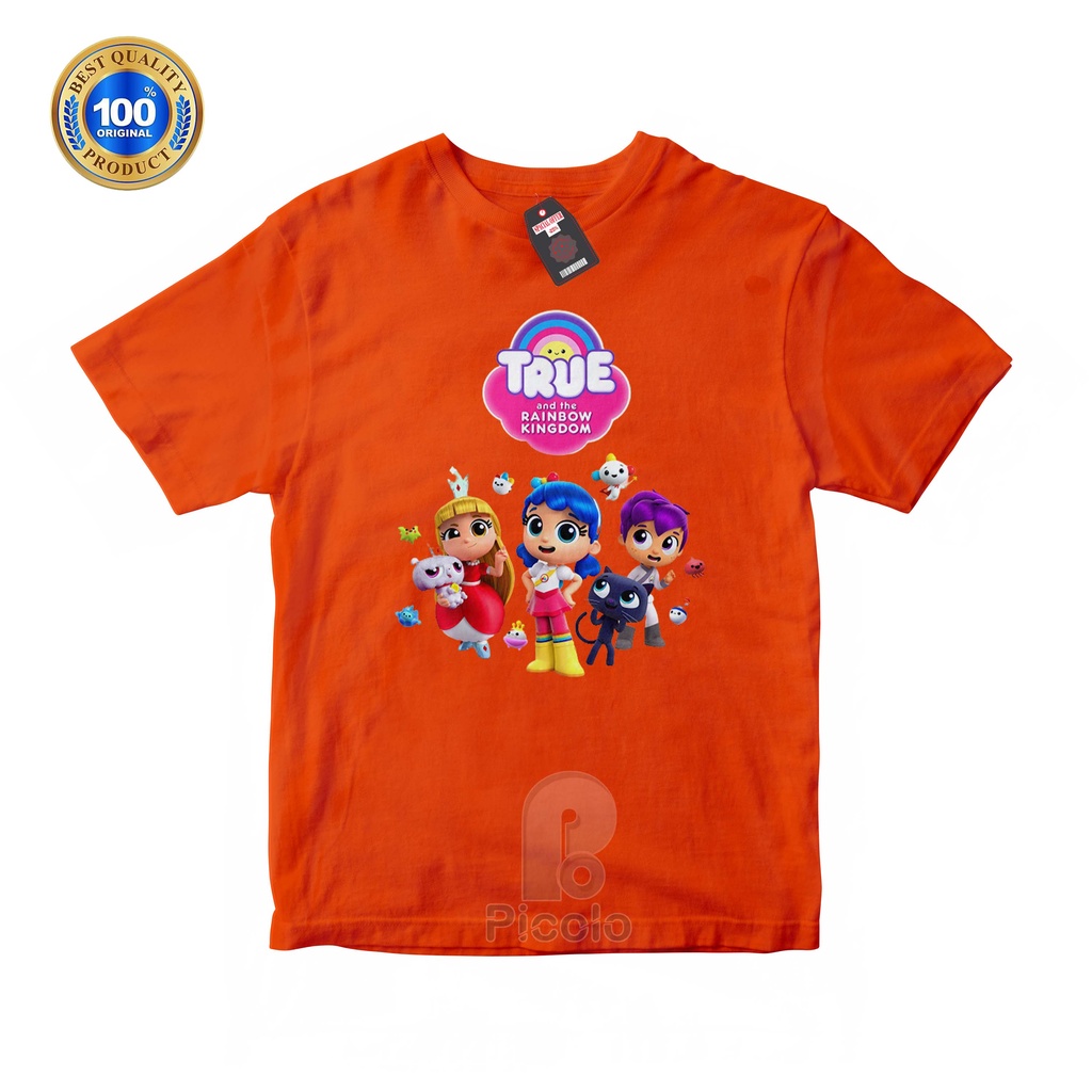 (FREE NAMA) BAJU KAOS ATASAN ANAK MOTIF TRUE AND THE RAINBOW KINGDOM Bahan COTTUN