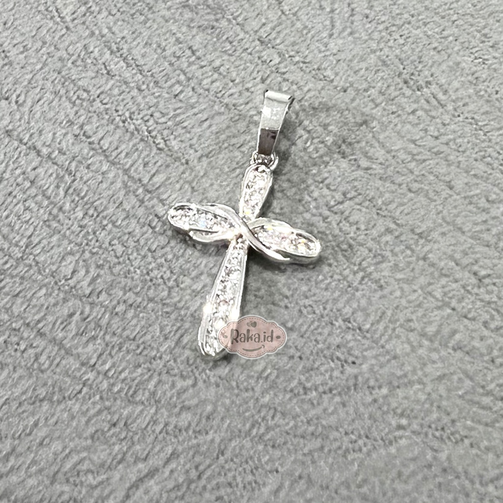 Liontin Tanpa Kalung Liontin Kecil Imut Motif Baris Salib 1227