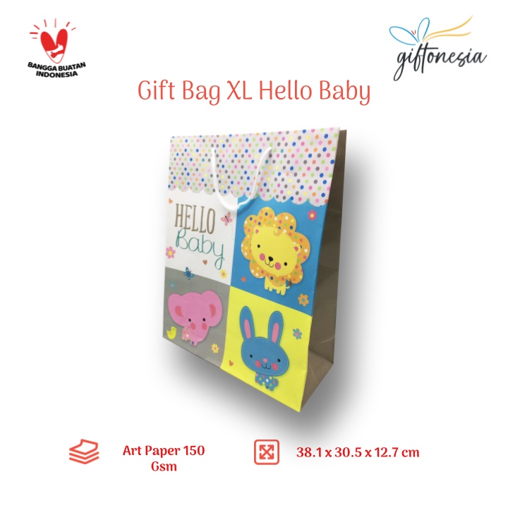 

Tas Kado Paper Bag Giftonesia Motif Hello Baby Tas Belanja Kado Bayi