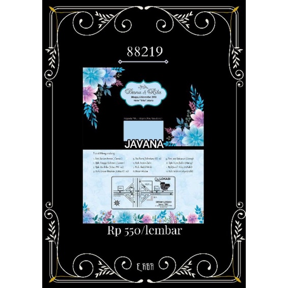 ERBA 88219 UNDANGAN NIKAH MURAH BLANGKO+PLASTIK PER PACK ISI 50 PCS