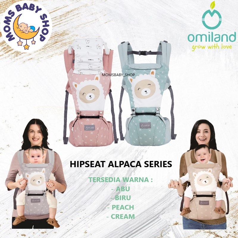 MOMS_ Omiland Gendongan Hipseat Alpaca Series | Omiland Gendongan Bayi Depan Alpaca Series