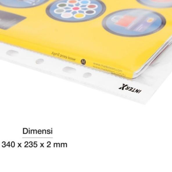 

sheet protector / plastik pp pocket folio inter x folder.isi 100 lbr