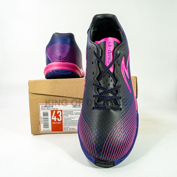 SEPATU FUTSAL SPECS LS OMEGA IN VIOLITE BLACK 402125 ORIGINAL BNIB