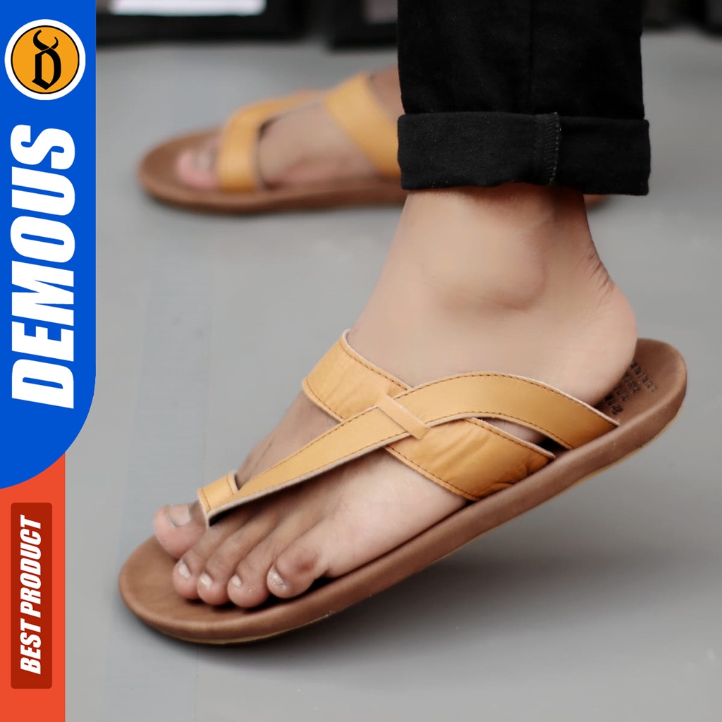 DEMOUS Impulse - Sandal Jepit Kulit Asli Pria