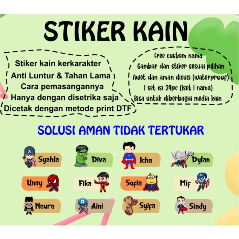 

STIKER NAMA CUSTOM atau STIKER NAMA SETRIKA